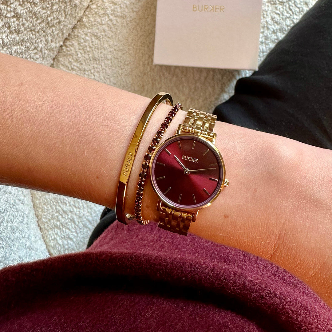 картинка Часы Ruby Petite Gold Burgundy от магазина Одежда+