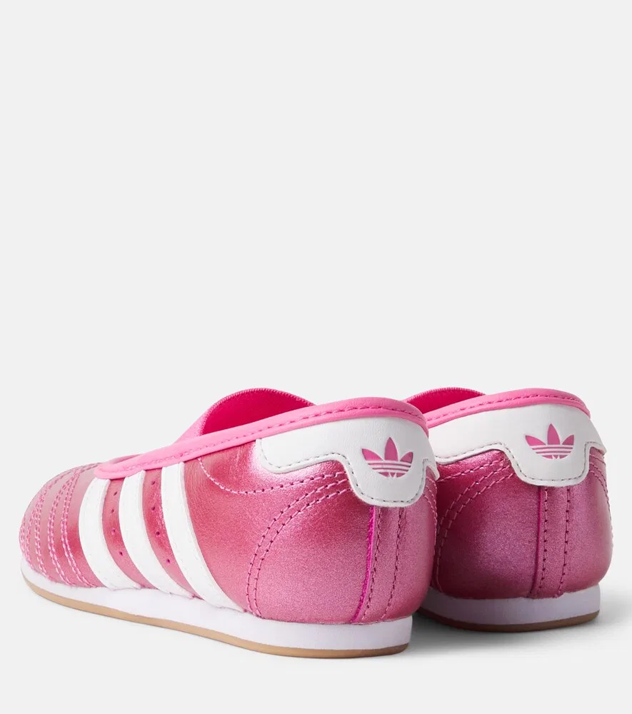 картинка Металлические кожаные балетки Мэри Джейн Adidas Originals Kids, розовый от магазина Одежда+