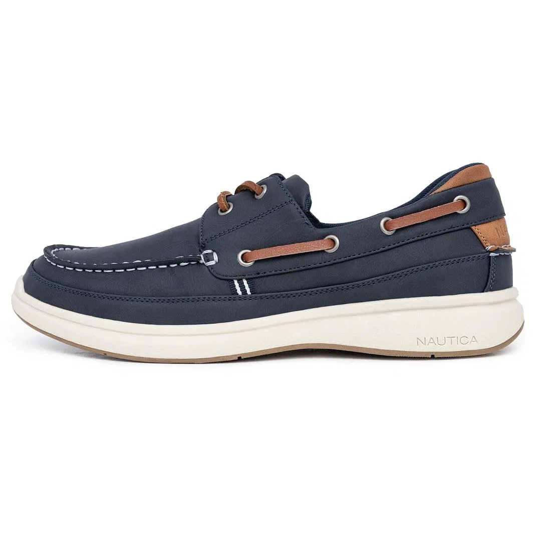 картинка Мужские топсайдеры на шнуровке с контрастной строчкой Nautica, Zapato Denim от магазина Одежда+