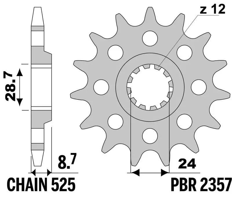 картинка Звезда передняя PBR Standard 525 18 зубьев от магазина Одежда+