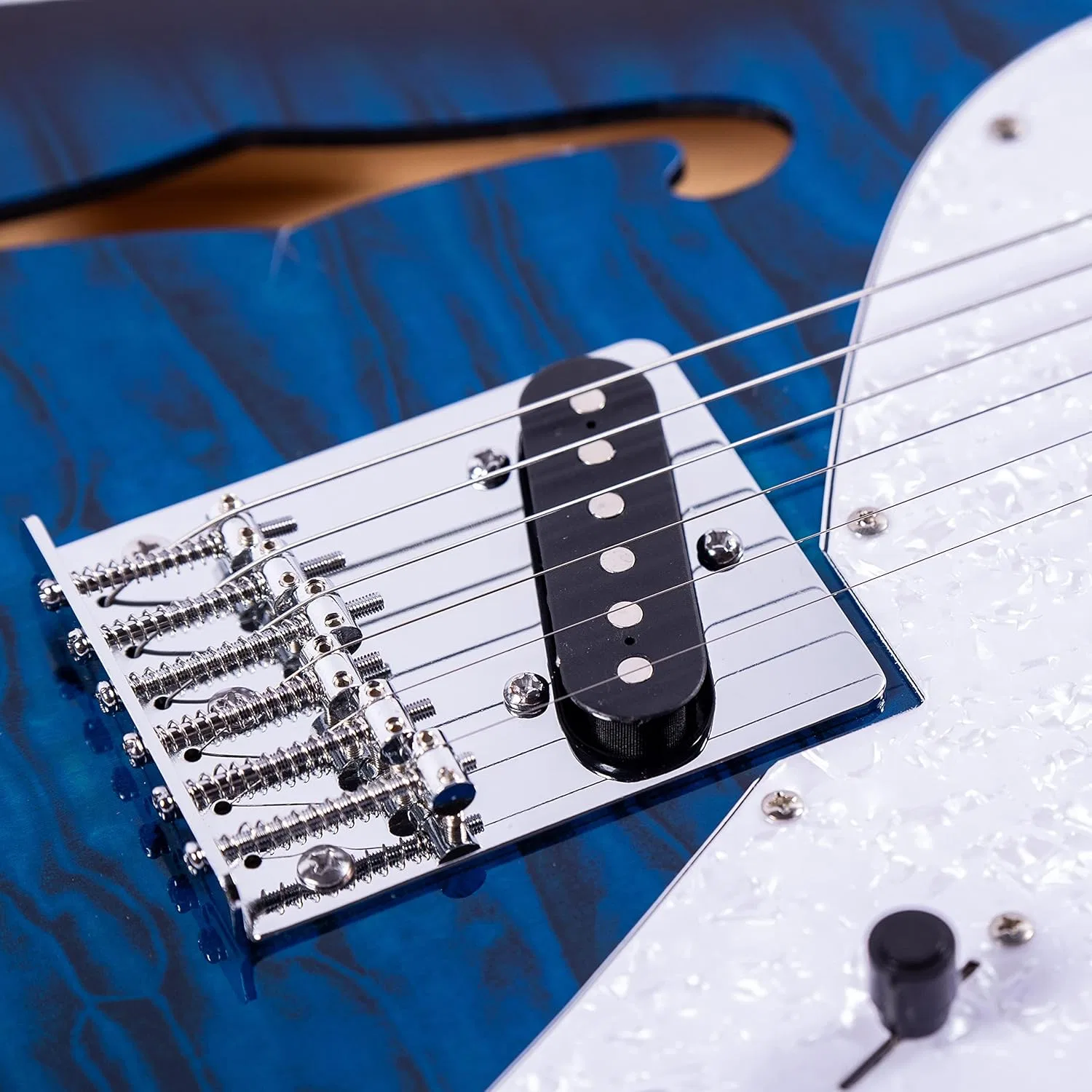 картинка Электрогитара полуакустическая Grote Telecaster, Blue от магазина Одежда+