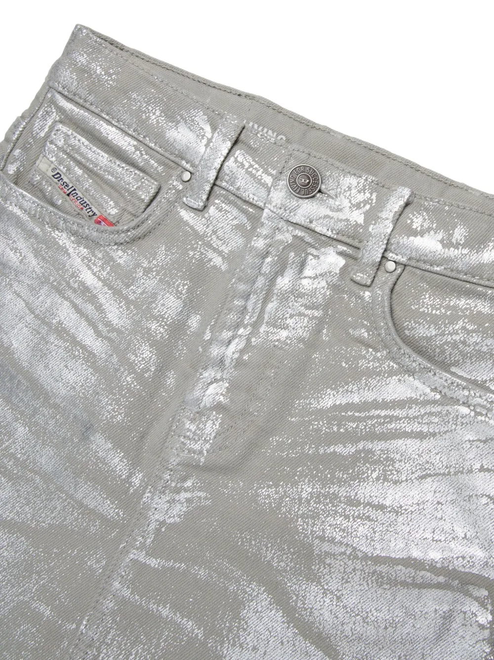 картинка Юбка мини с бахромой Diesel Kids, серебряный от магазина Одежда+