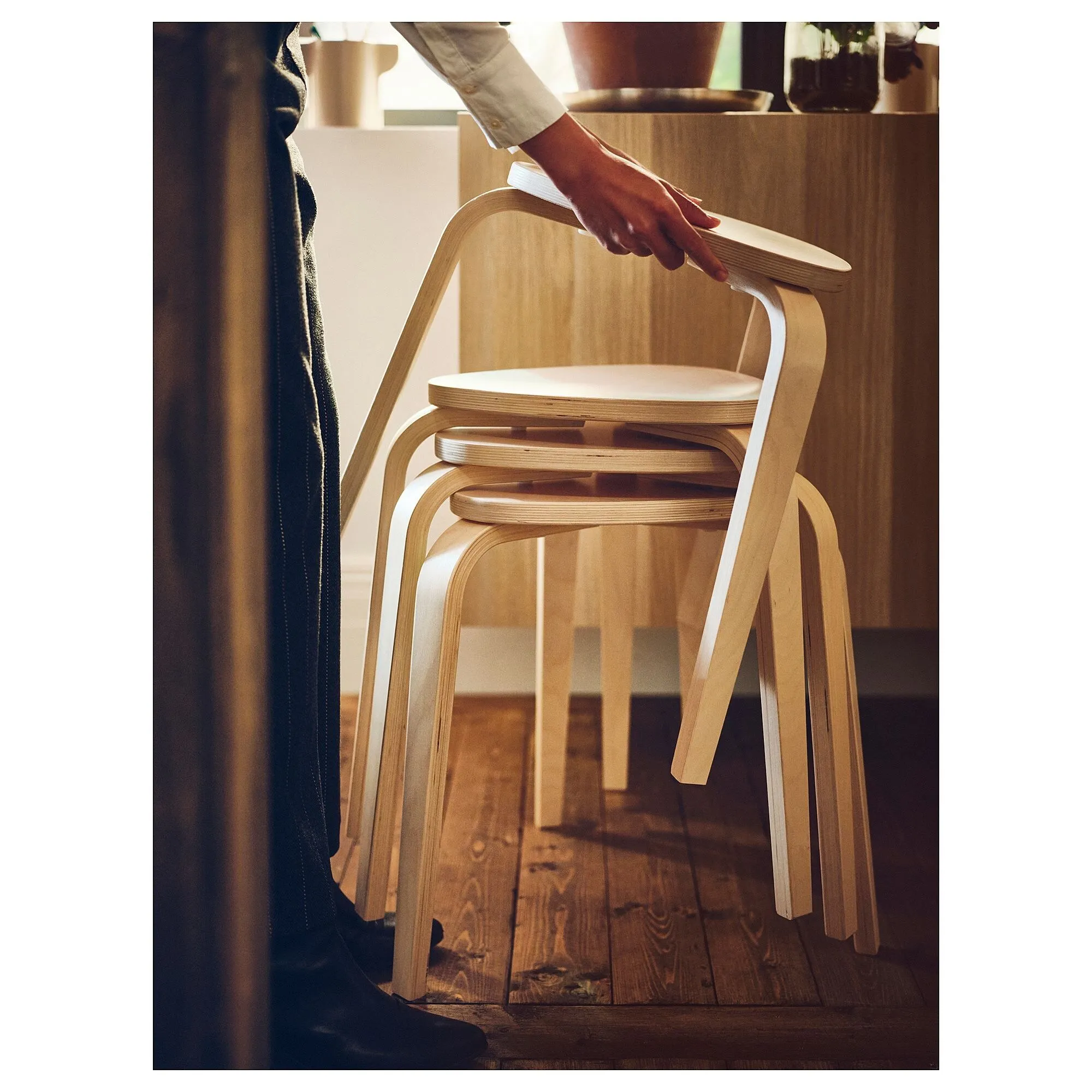 картинка Деревянный табурет из березы KYRRE IKEA от магазина Одежда+