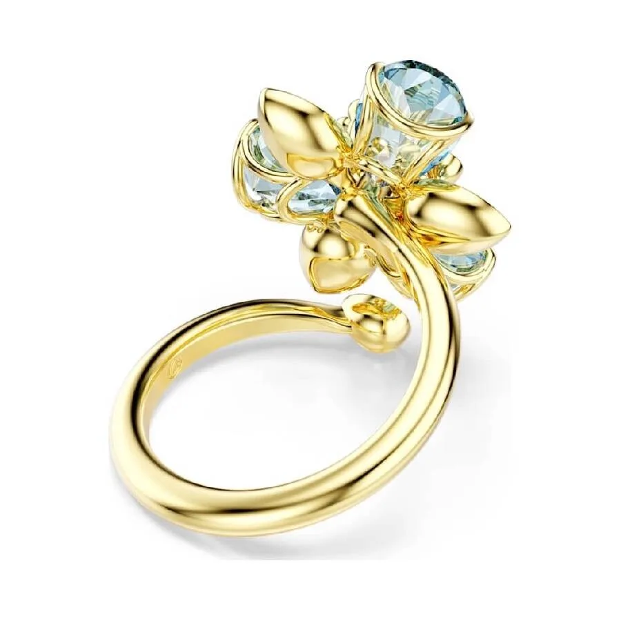картинка Кольцо Swarovski Idyllia с фантазийной огранкой в виде цветка, синий от магазина Одежда+