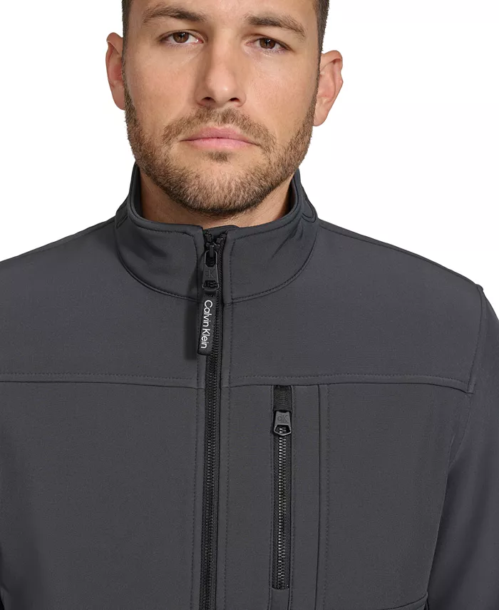картинка Ветровка Calvin Klein Infinite Stretch Soft Shell, темно-серый от магазина Одежда+