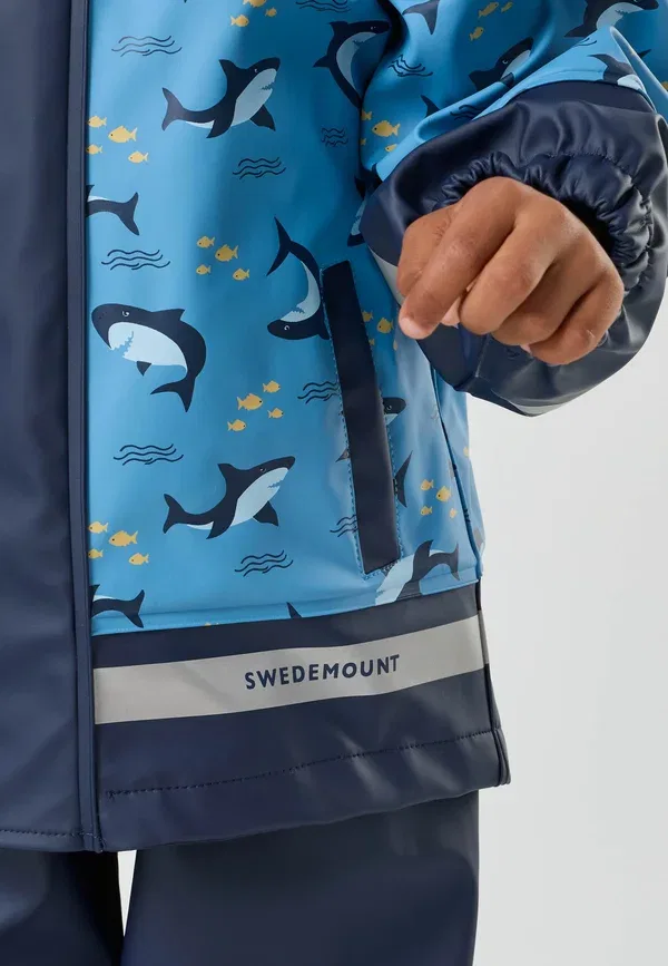 картинка Детский дождевой комплект Splash, унисекс - дождевые штаны Swedemount, темно-синий от магазина Одежда+