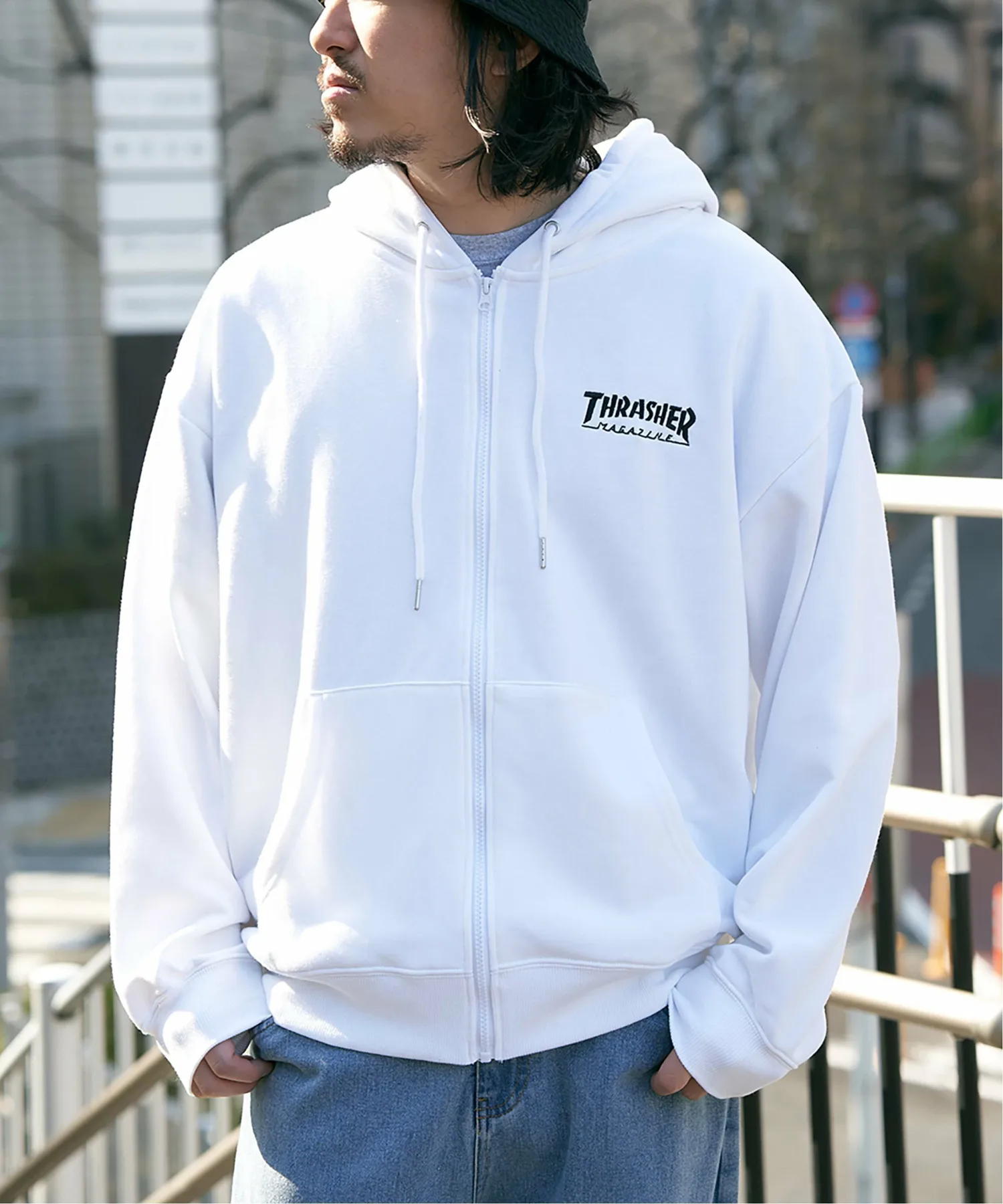 картинка Кардиган THRASHER Thrasher Zip Hoodie Vence Share Style Mens, white от магазина Одежда+