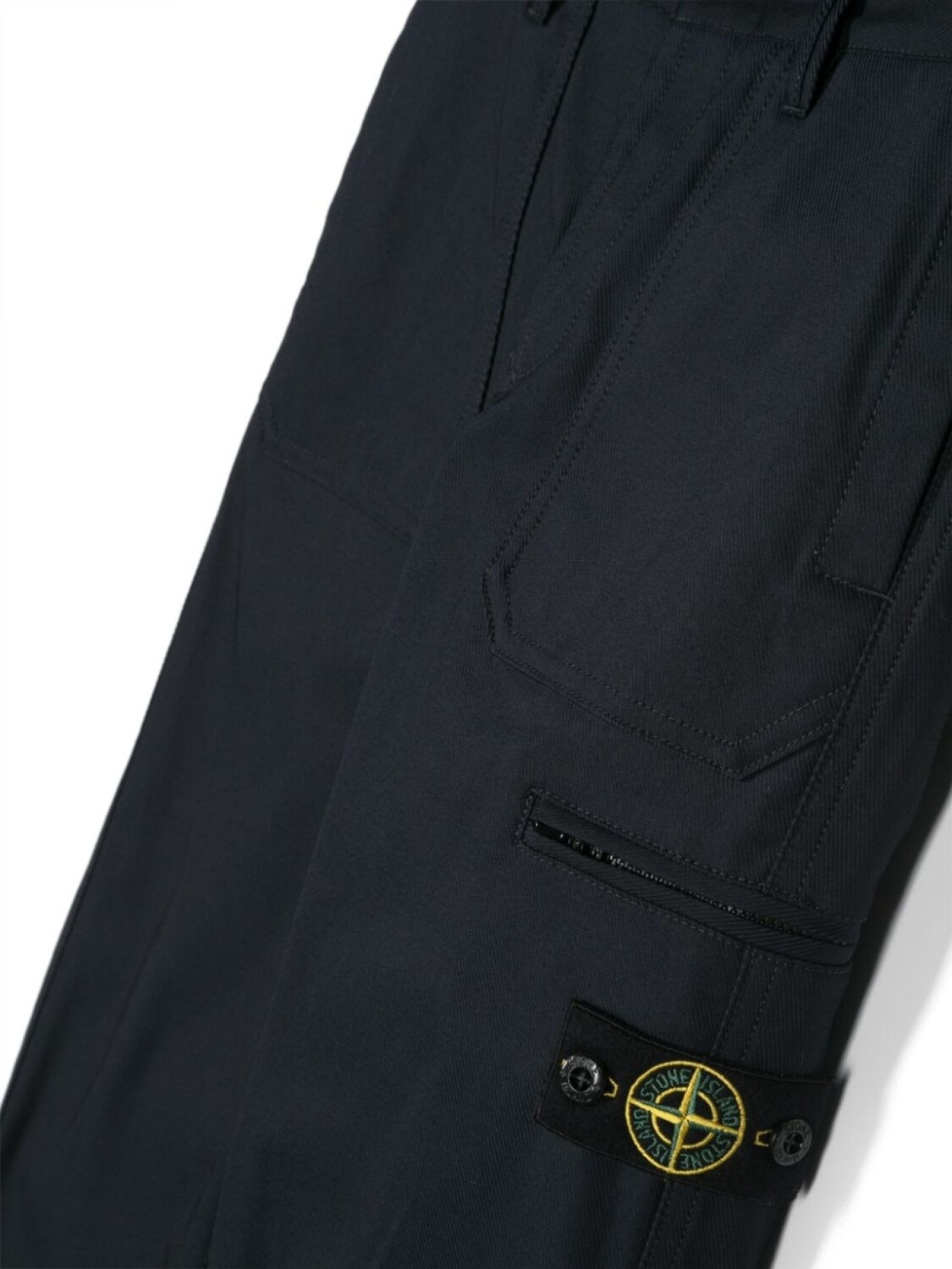 картинка Stone Island Junior прямые брюки с нашивкой Compass, синий от магазина Одежда+