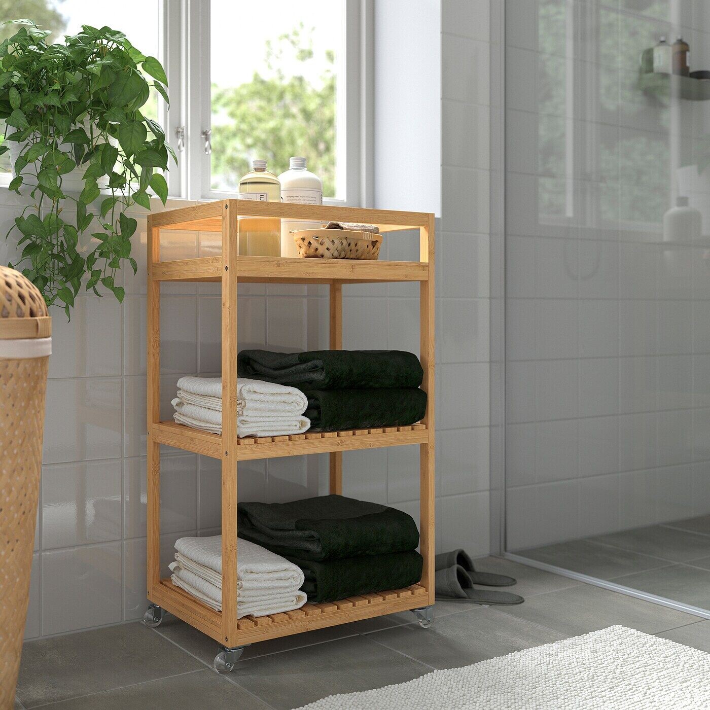 картинка Тележка, бамбук, 42x33x76 см, RÅGRUND IKEA от магазина Одежда+