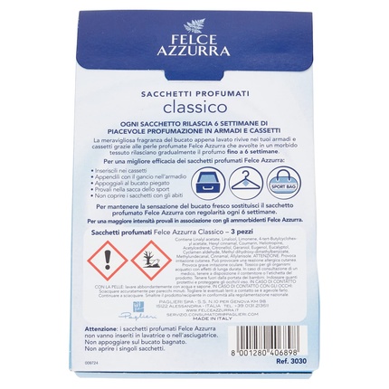 картинка Ароматические саше 3 кармана Felce Azzurra от магазина Одежда+