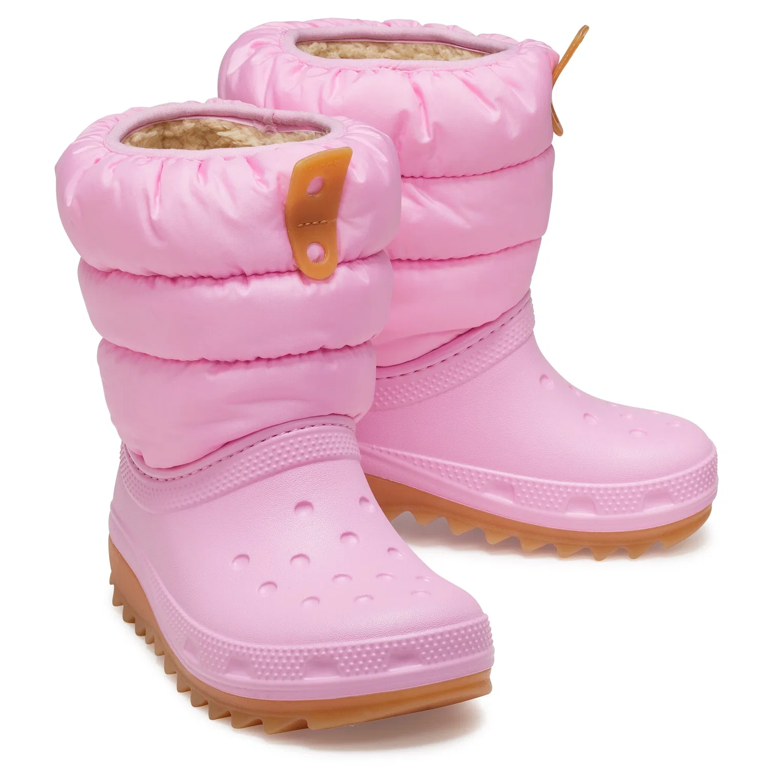 картинка Детские зимние дутики стеганые Crocs, Pink от магазина Одежда+