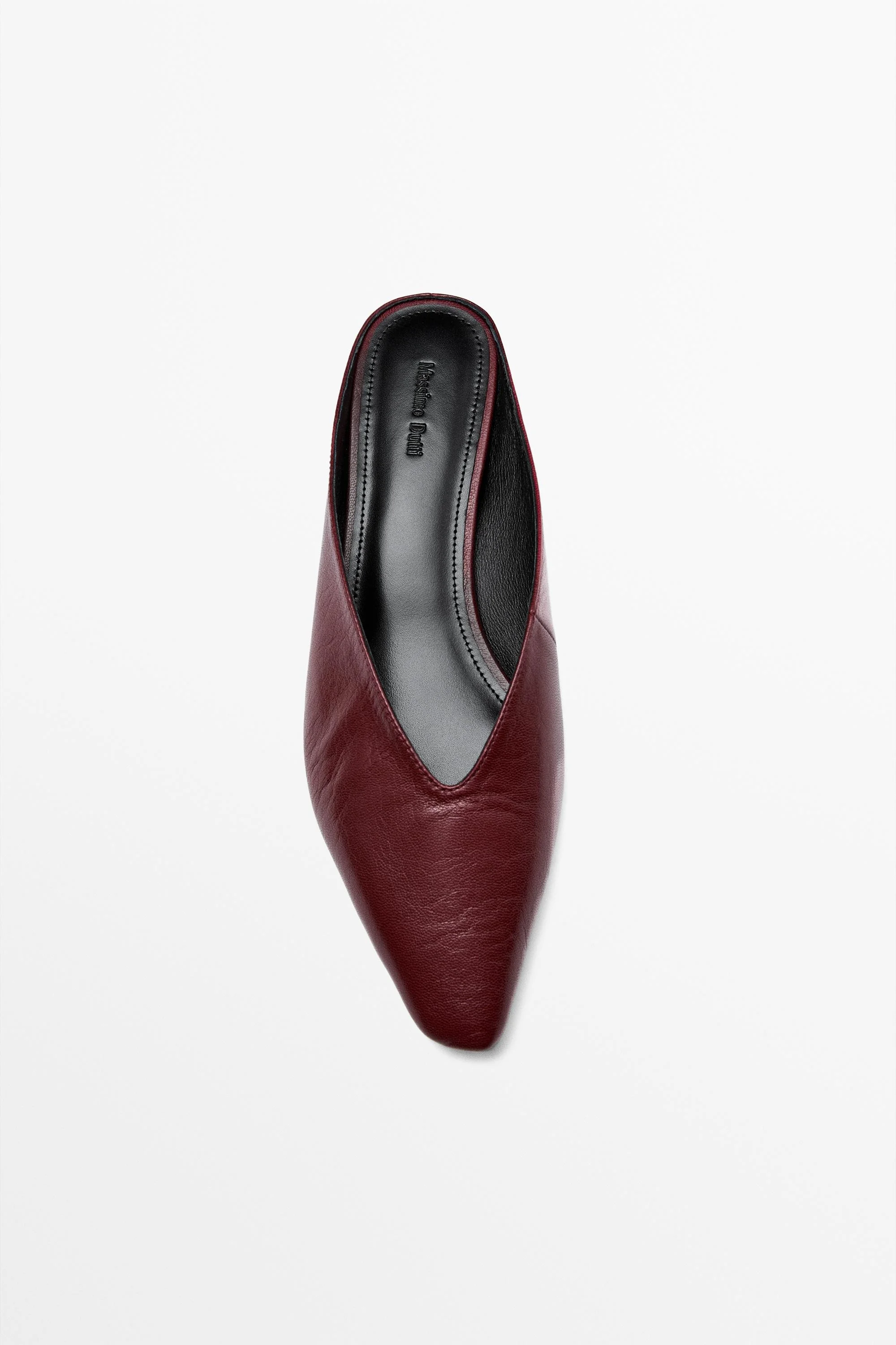 картинка Мюли женские Massimo Dutti Soft Leather, бордовый от магазина Одежда+