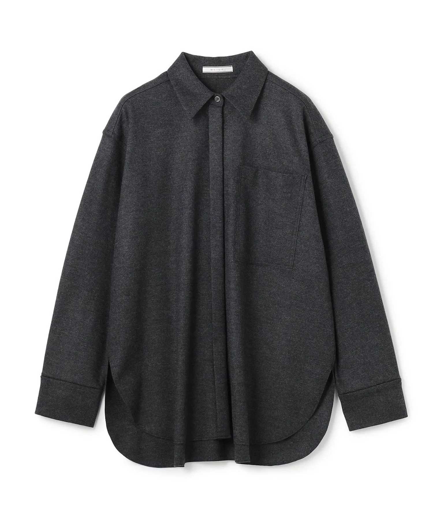 картинка MONTAIGNE / Шерстяная рубашка оверсайз Beige,, C.Gray[004] от магазина Одежда+