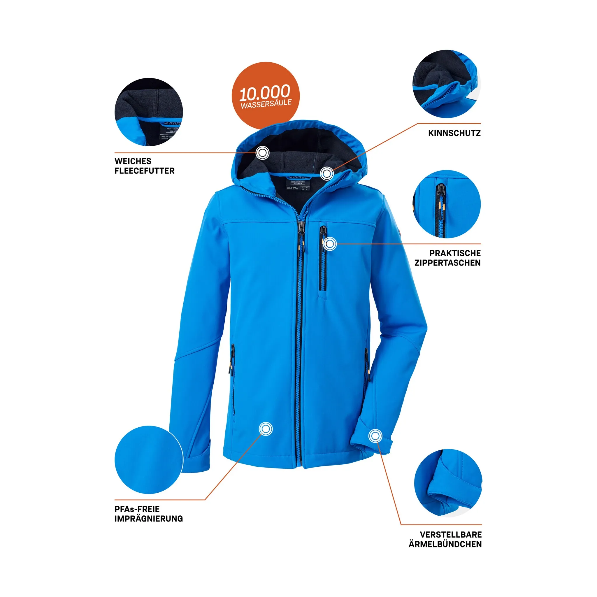 картинка Куртка Killtec Softshell «Куртка Softshell для мальчиков», цвет blau от магазина Одежда+