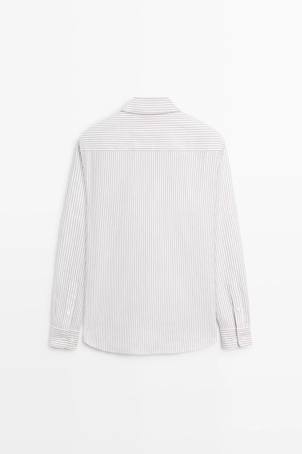 картинка Рубашка Massimo Dutti 100% Cotton Regular Fit Striped, коричневый от магазина Одежда+