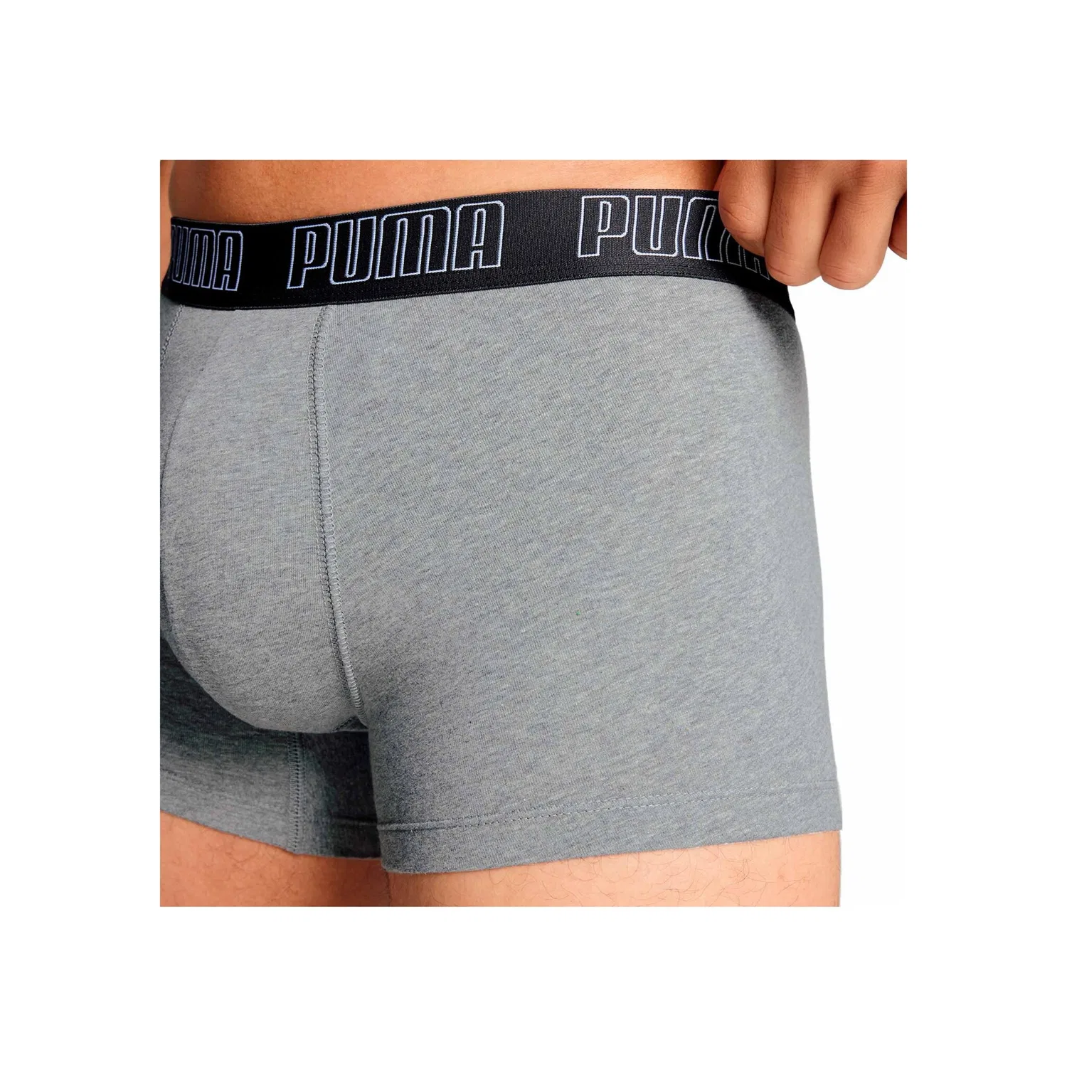 картинка Мужские боксеры из хлопка с эластаном PUMA, Black/Gray от магазина Одежда+