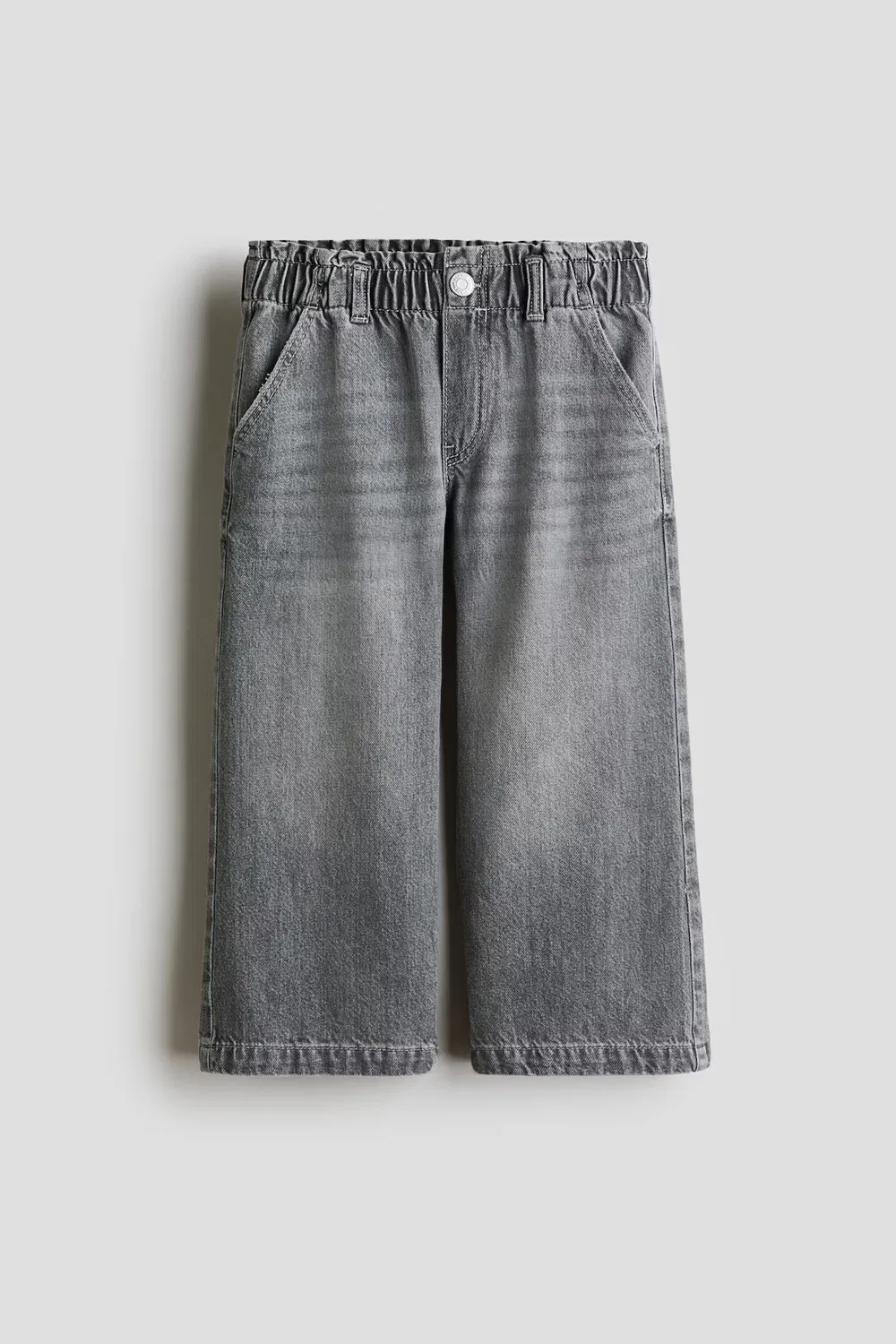 картинка Джинсы с широкими штанинами и поясом-кулиской H&M, Denimgrau от магазина Одежда+