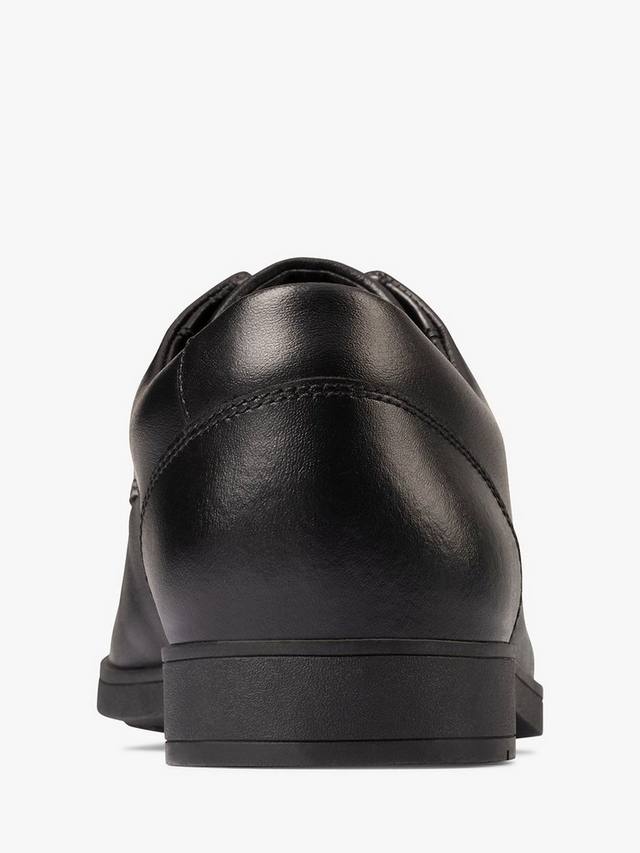 картинка Школьные ботинки Clarks Scala Step, кожаные, на шнуровке, черные от магазина Одежда+