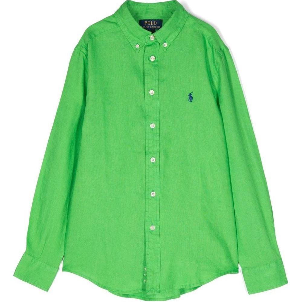 картинка Детская джинсовая рубашка Polo Ralph Lauren, зеленый от магазина Одежда+