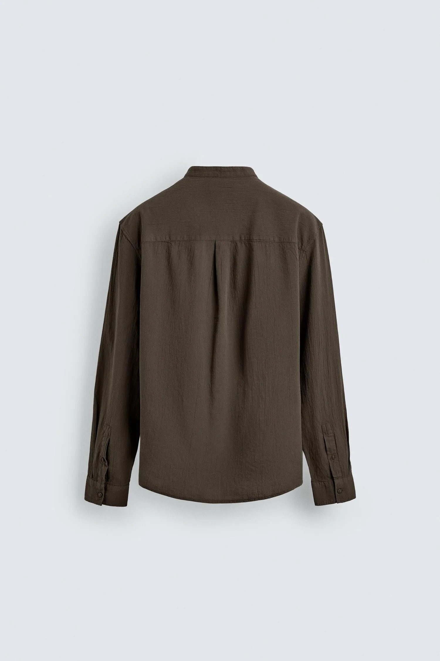 картинка Рубашка с эффектом мятой ткани Zara, коричневый от магазина Одежда+