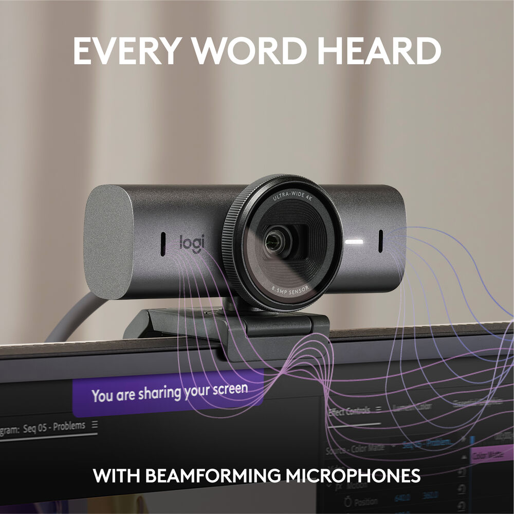 картинка Веб-камера Logitech MX Brio 4K Webcam (Black) 960-001558 от магазина Одежда+