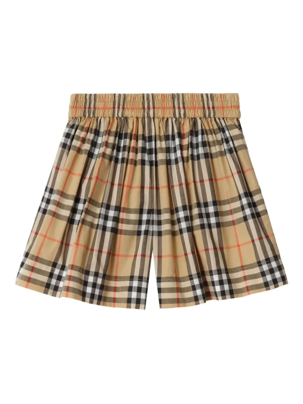 картинка Шорты из хлопка в клетку Burberry Kids, бежевый от магазина Одежда+