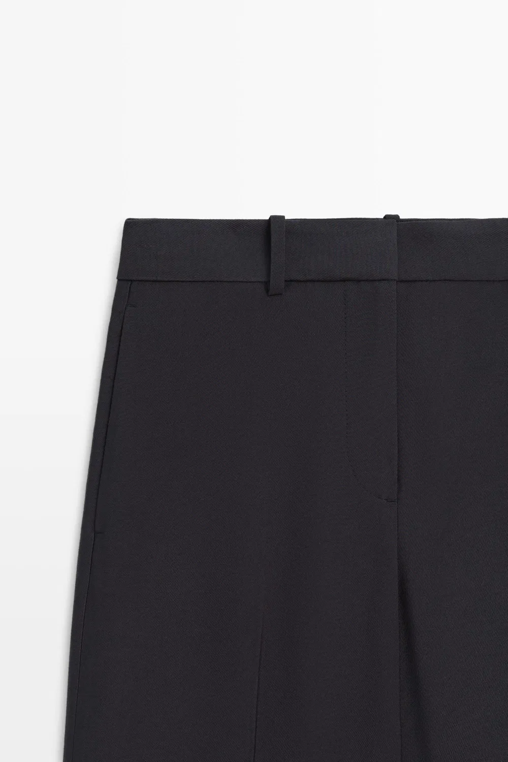 картинка Брюки Massimo Dutti Flowing Straight-Leg , темно-синий от магазина Одежда+