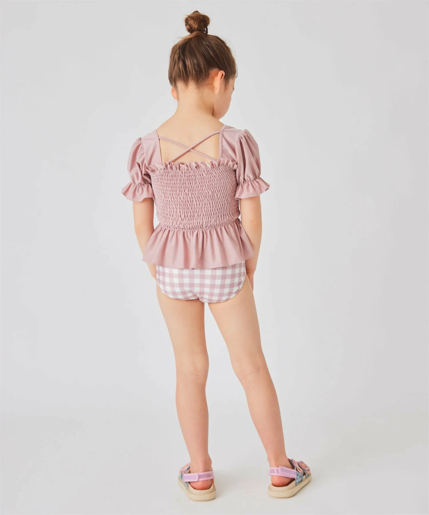 картинка Купальник с пышными рукавами (отдельный) Ever Closet, pink от магазина Одежда+