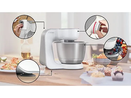 картинка Кухонная машина Bosch MUM58210 Serie 4 1000W, белый от магазина Одежда+