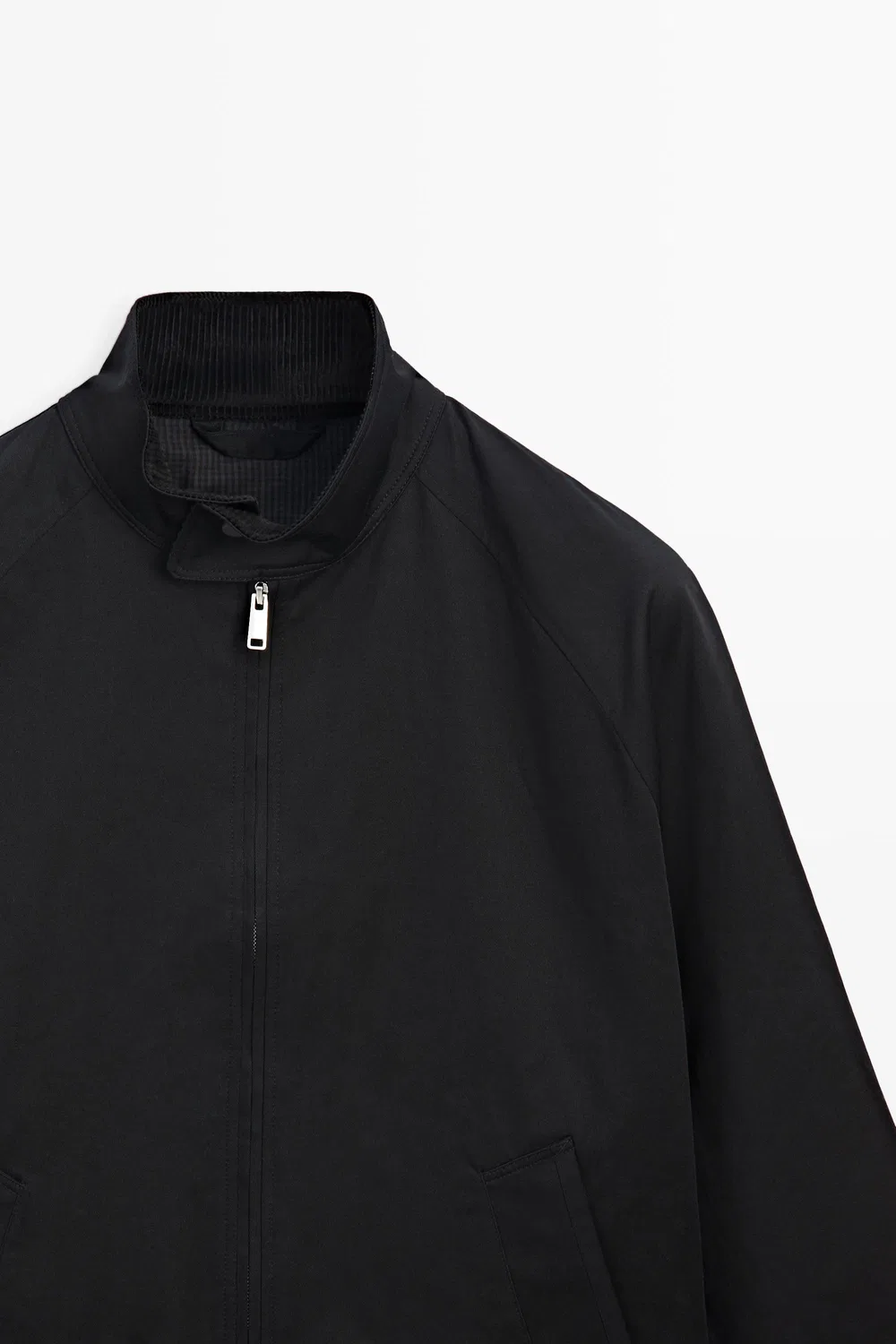 картинка Куртка-бомбер Massimo Dutti With Collar Detail, темно-синий от магазина Одежда+