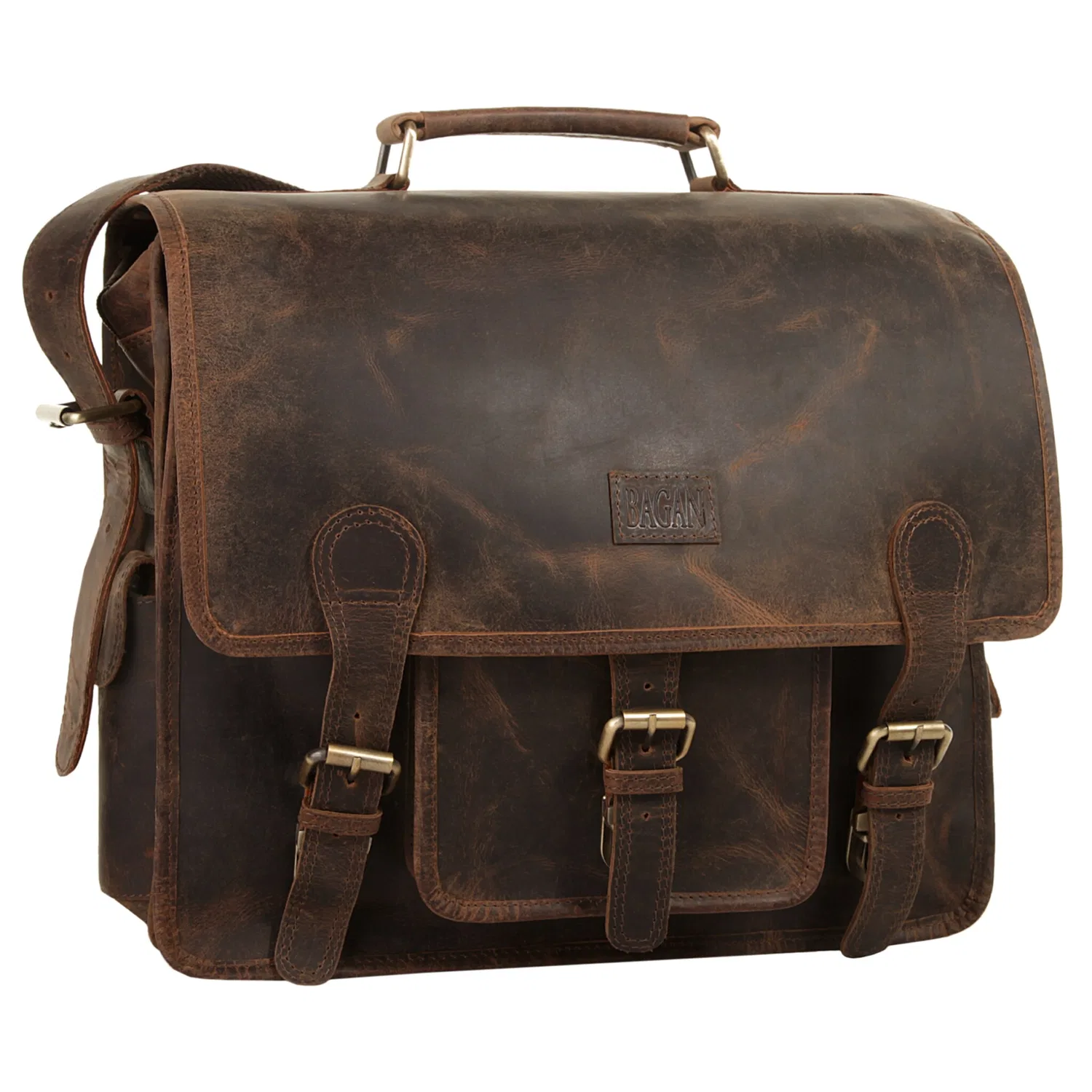 картинка Кожаный портфель A4 Bagan, Brown от магазина Одежда+