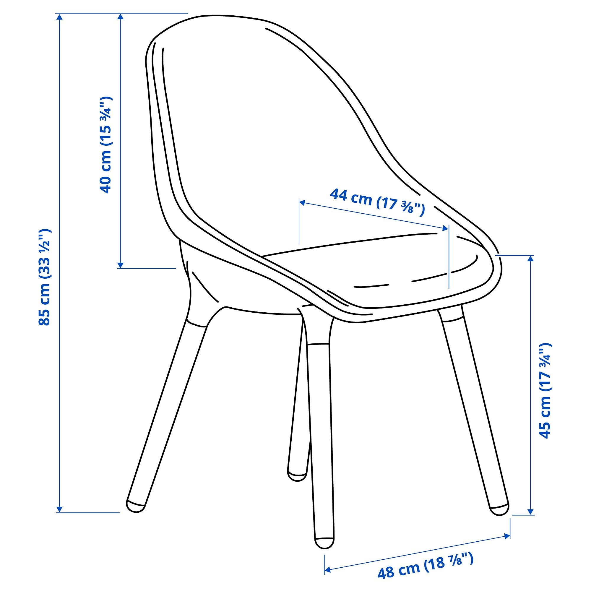 картинка Пластиковый стул BALTSAR IKEA, черный от магазина Одежда+