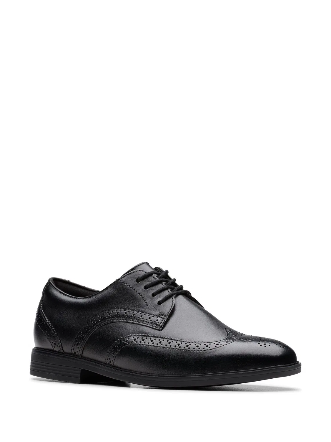 картинка Туфли дерби Clarks Jonwin Wing, кожаные, черные от магазина Одежда+
