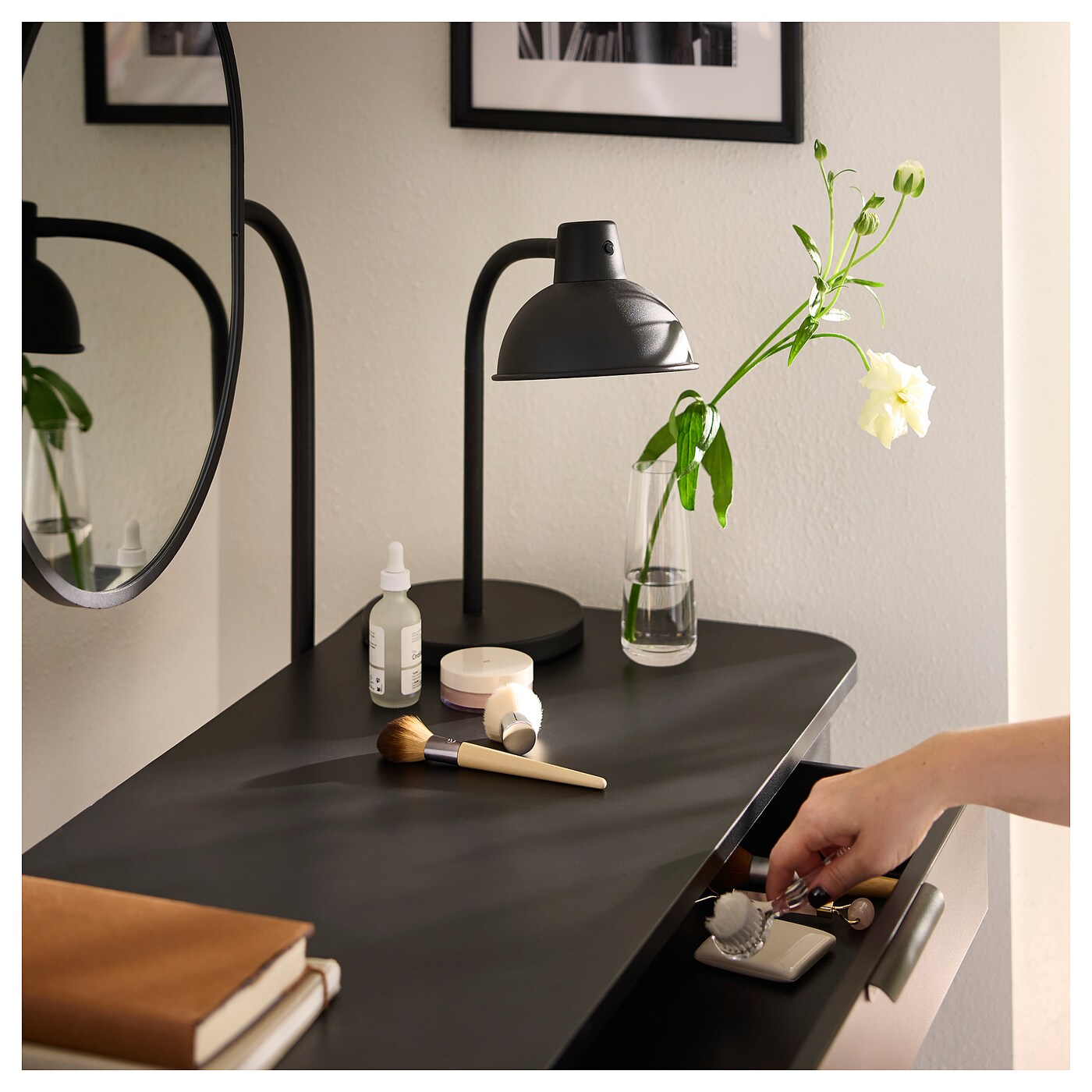 картинка Туалетный столик IKEA GRАFJАLLET, 100x42 см, антрацит от магазина Одежда+