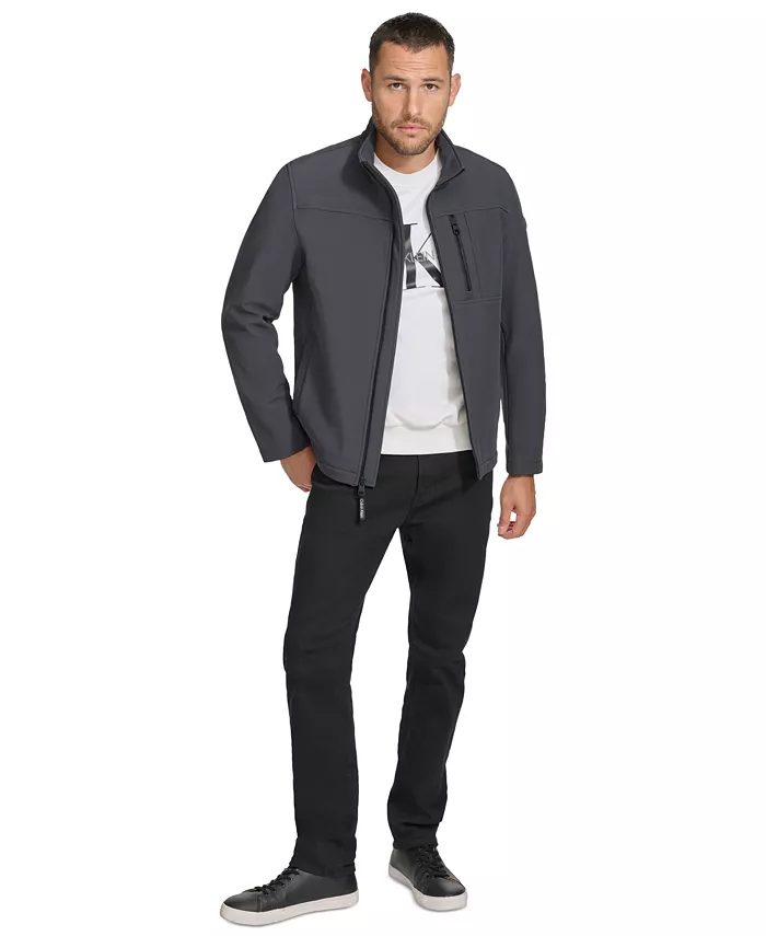 картинка Ветровка Calvin Klein Infinite Stretch Soft Shell, темно-серый от магазина Одежда+