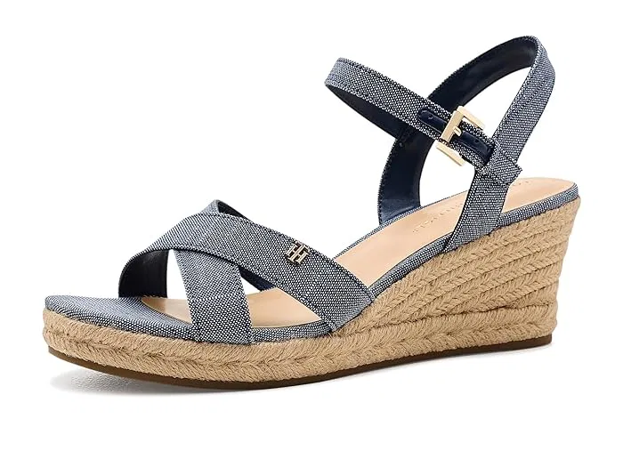 картинка Босоножки на танкетке Genea Tommy Hilfiger, Medium Blue Stripe от магазина Одежда+