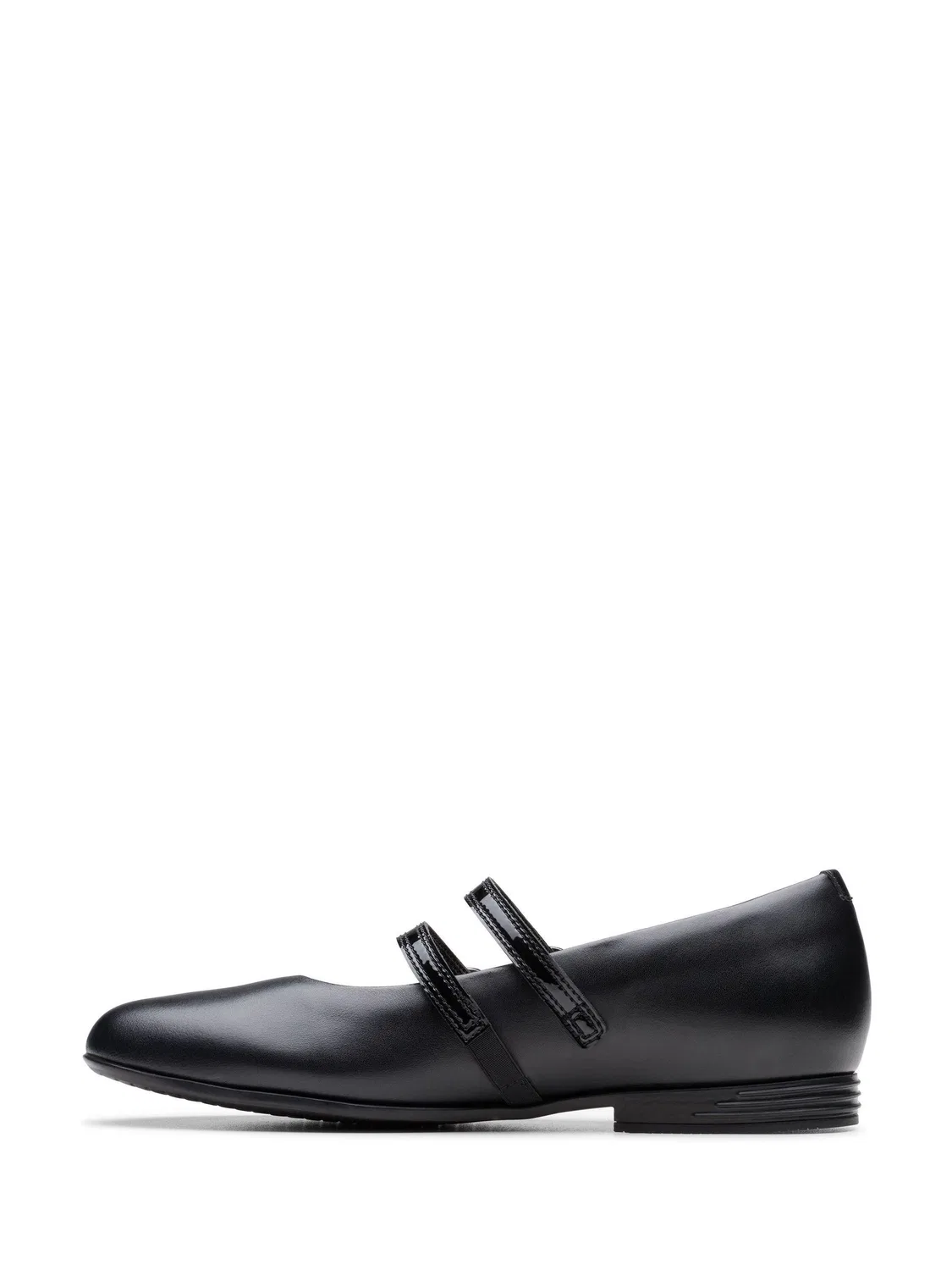 картинка Туфли Clarks Finja Bar Mary Jane, черная кожа, для девочек от магазина Одежда+