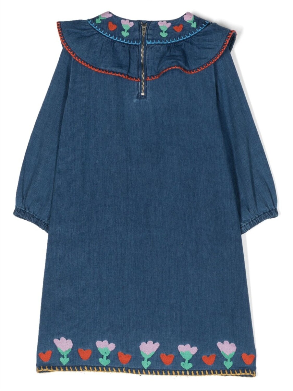 картинка Stella McCartney Kids джинсовое платье с вышивкой, синий от магазина Одежда+