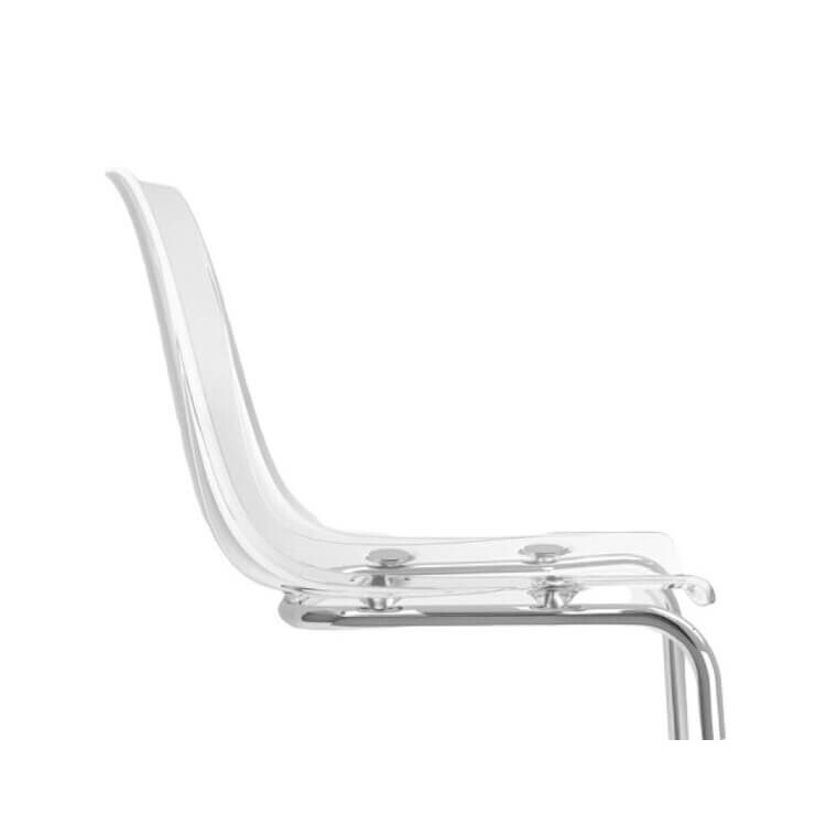 картинка Пластиковый стул IKEA TOBIAS, прозрачный/хромированный от магазина Одежда+
