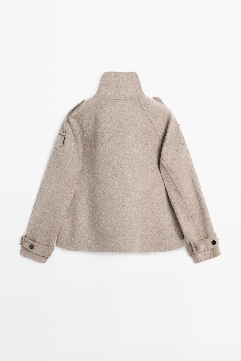 картинка Укороченный тренч Massimo Dutti, с пуговицами, коричневый от магазина Одежда+