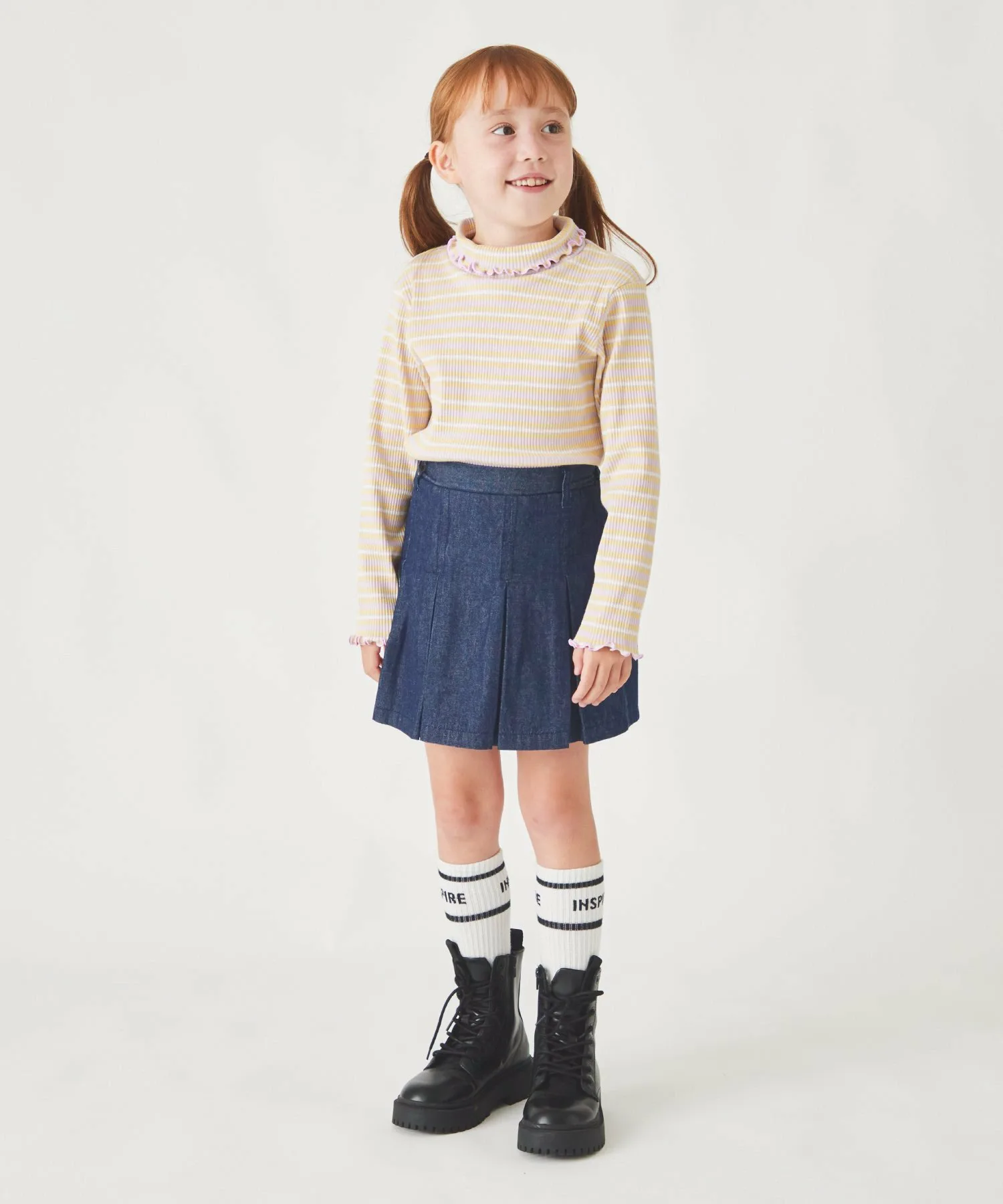 картинка Водолазка в рубчик Ever Closet, Lavender border от магазина Одежда+