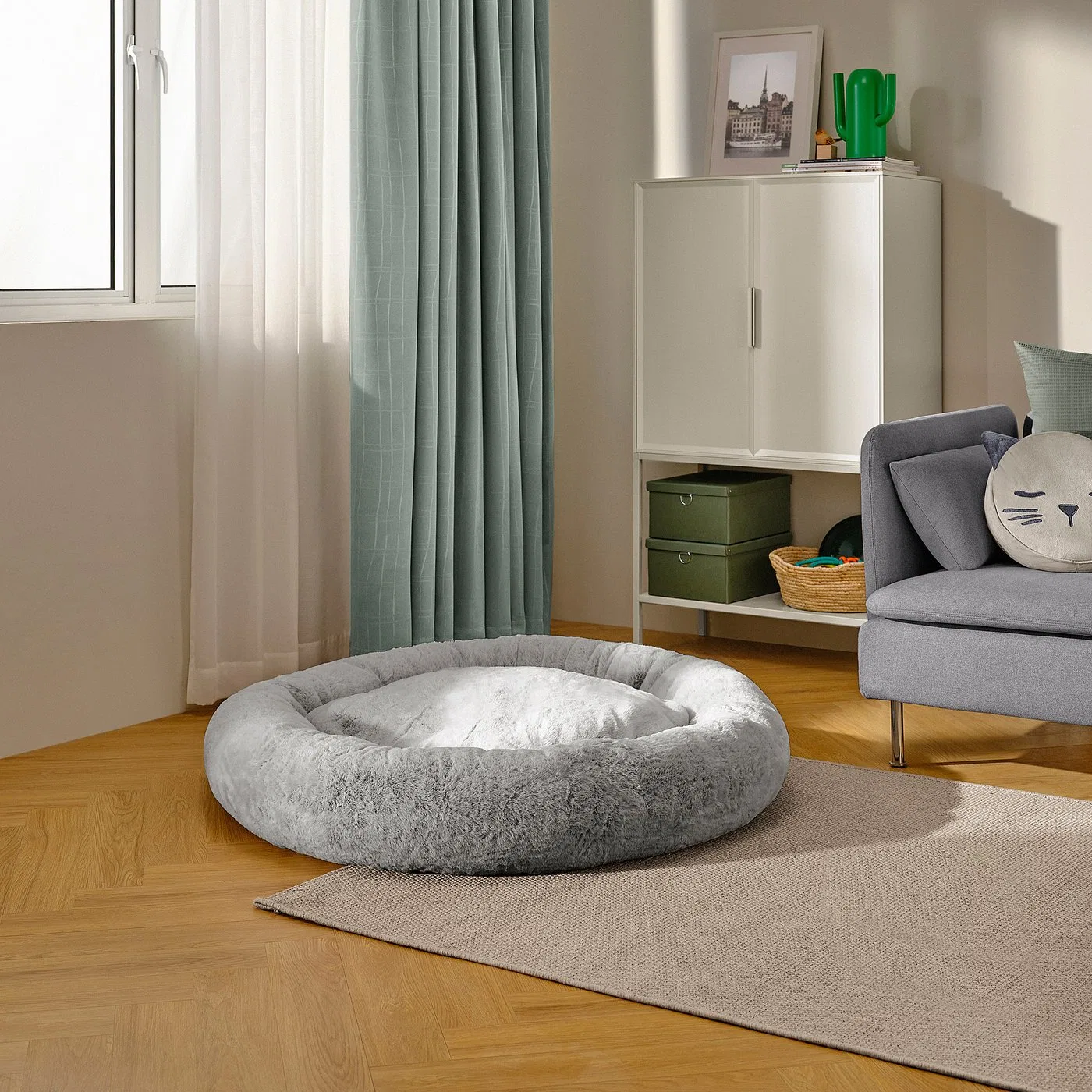 картинка UTSÅDD IKEA Лежанка для животных, светло-серая, размер XL от магазина Одежда+