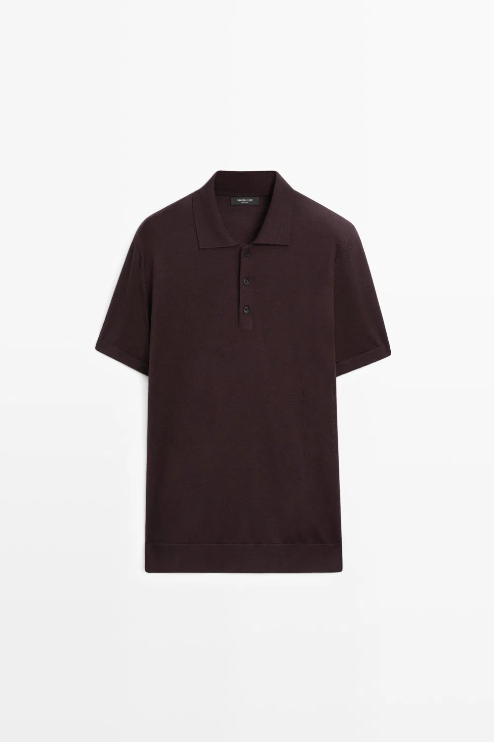 картинка Поло Massimo Dutti Wool Blend Knit Shirt, бордовый от магазина Одежда+
