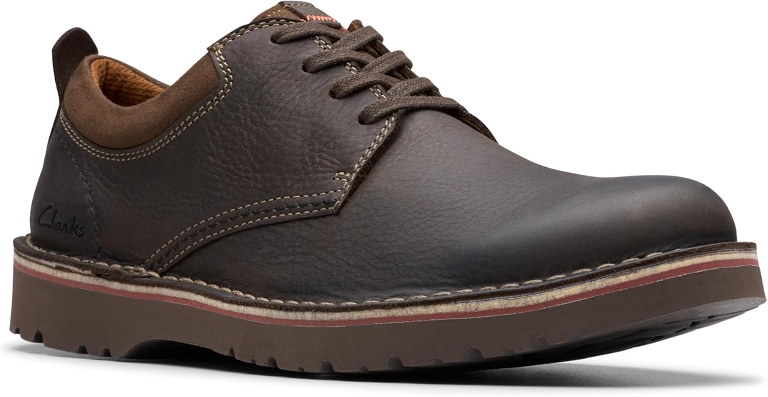 картинка Оксфорды мужские Clarks Eastridge, низкие, темно-коричневые от магазина Одежда+