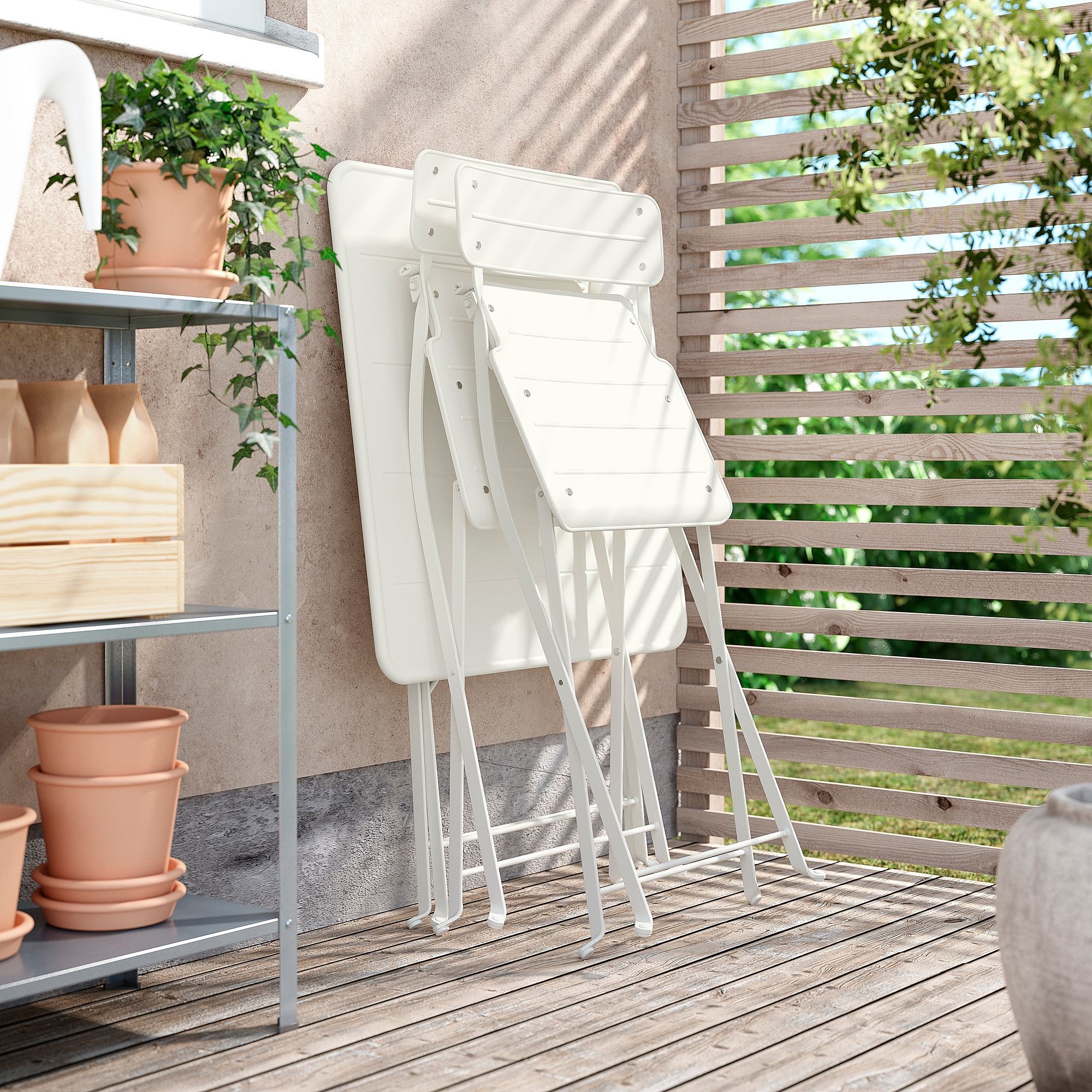 картинка Складной стол SUNDSÖ IKEA, 65x65, белый от магазина Одежда+