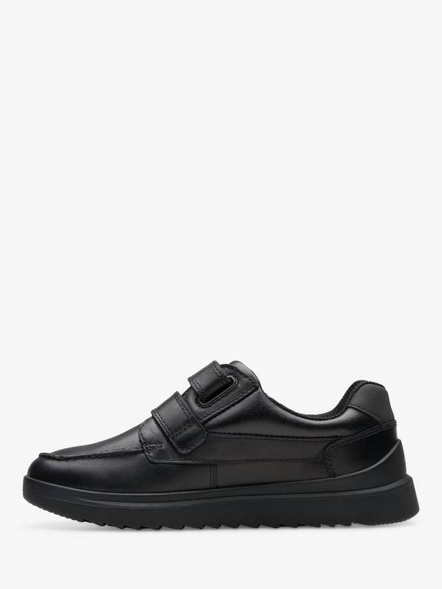 картинка Школьные туфли Clarks Keelan Flare, кожаные, на липучках, черные от магазина Одежда+