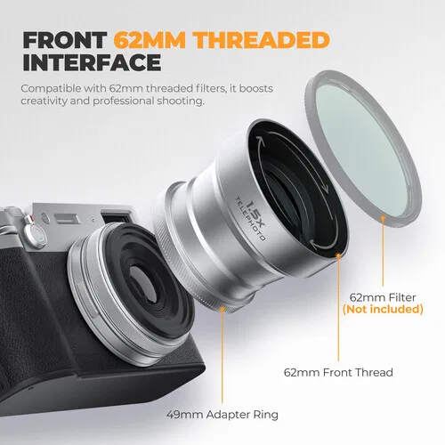 картинка Телеобъектив Freewell 1.5x для серии FUJIFILM X100 (серебристый) от магазина Одежда+