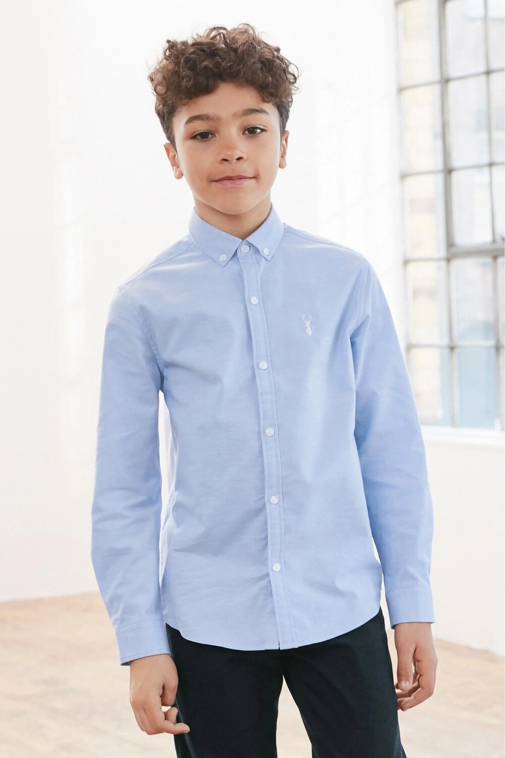 картинка Рубашка Next Long Sleeve Oxford, голубой от магазина Одежда+