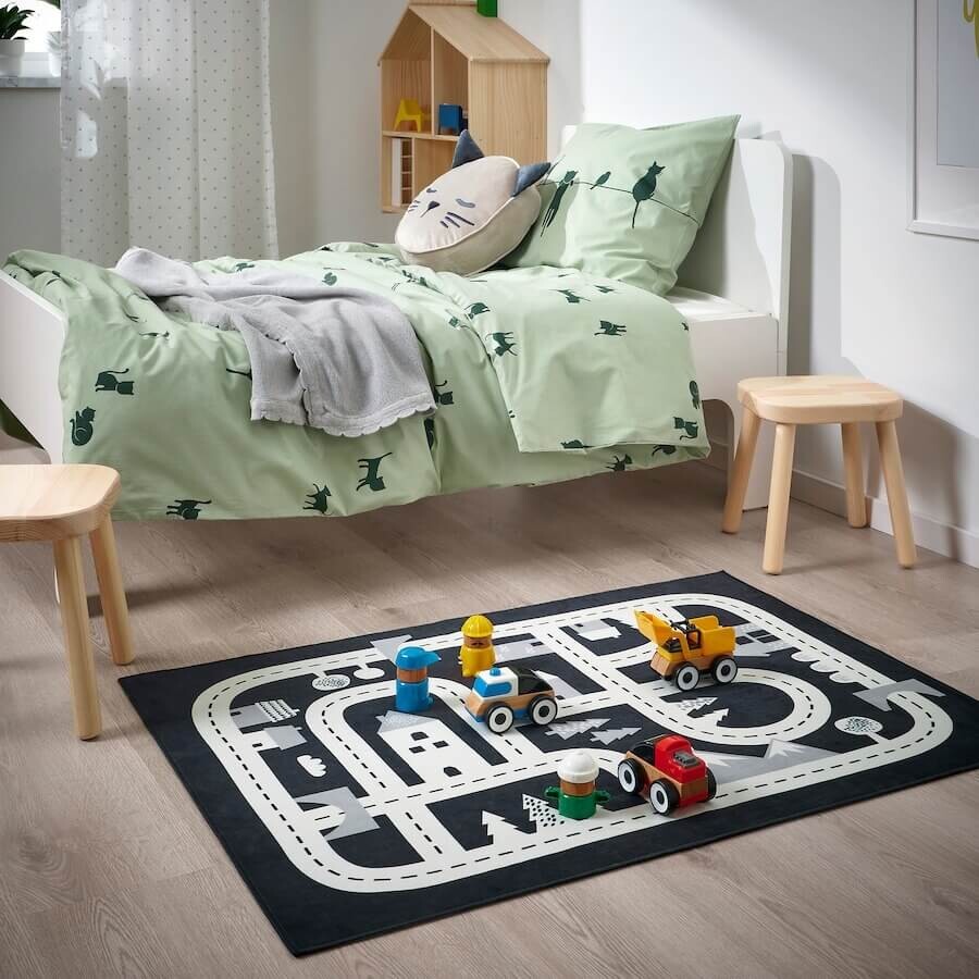 картинка Ковер Ikea Markkrypare, 74х100 см, темно-серый от магазина Одежда+