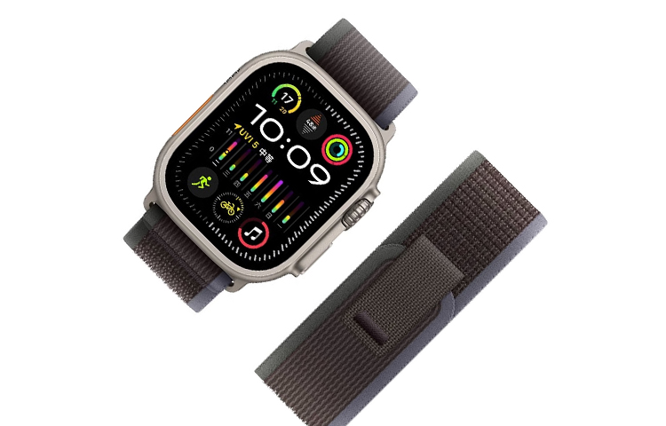 картинка Нейлоновый ремешок IBOANN для Apple Watch, сине-черный от магазина Одежда+